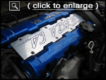 Midnight Haze Candy Blue Powdercoated Valve Cover